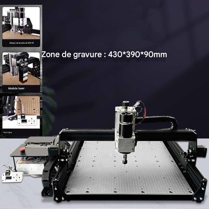 CNC Router Machine 4540 avec broche 500W et laser 40W – Plateau ...