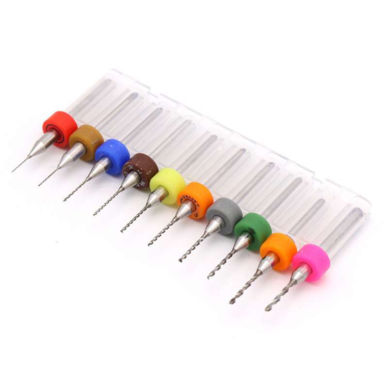 Forets PCB Tungstène Carbure 0,35 Mm – Tige Pleine – Pour Gravure Circuit – 10 Pcs