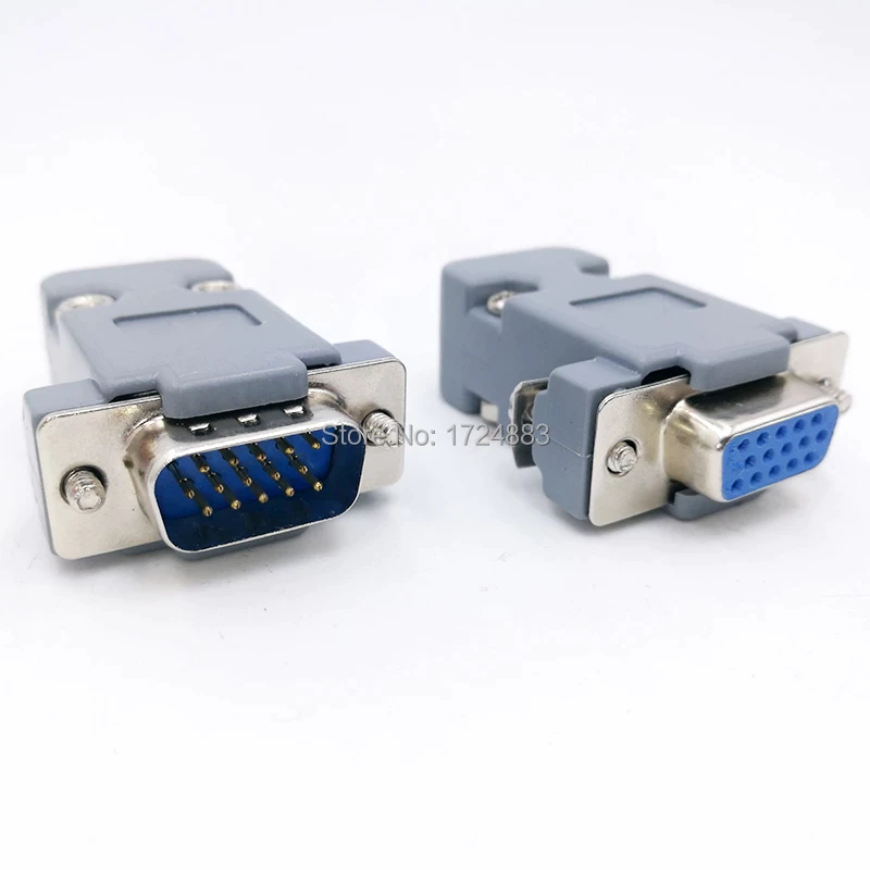 Connecteur DB15 Mâle/Femelle à souder 3 rangées VGA avec coque ...