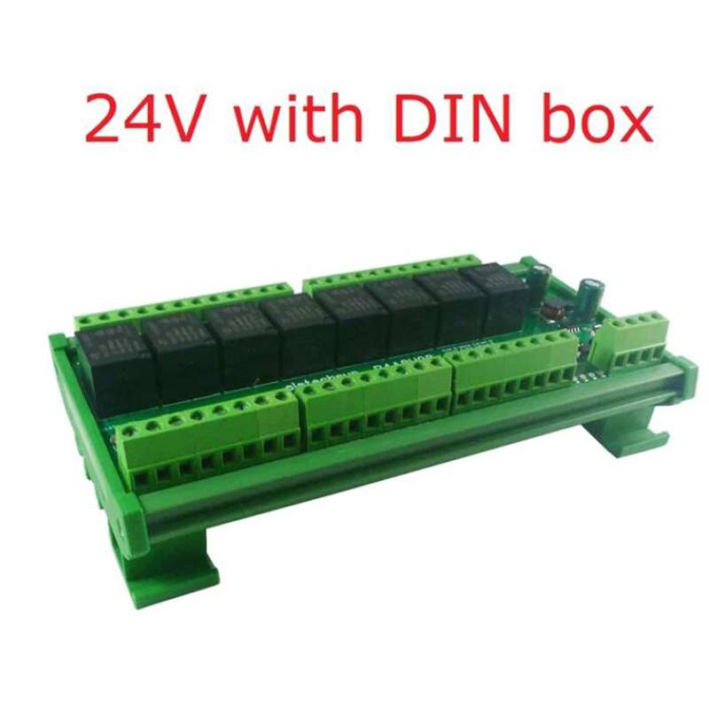 Module relais R4A8H08 24V 4DI-8DO-8AI RS485 Modbus RTU avec boîtier ...