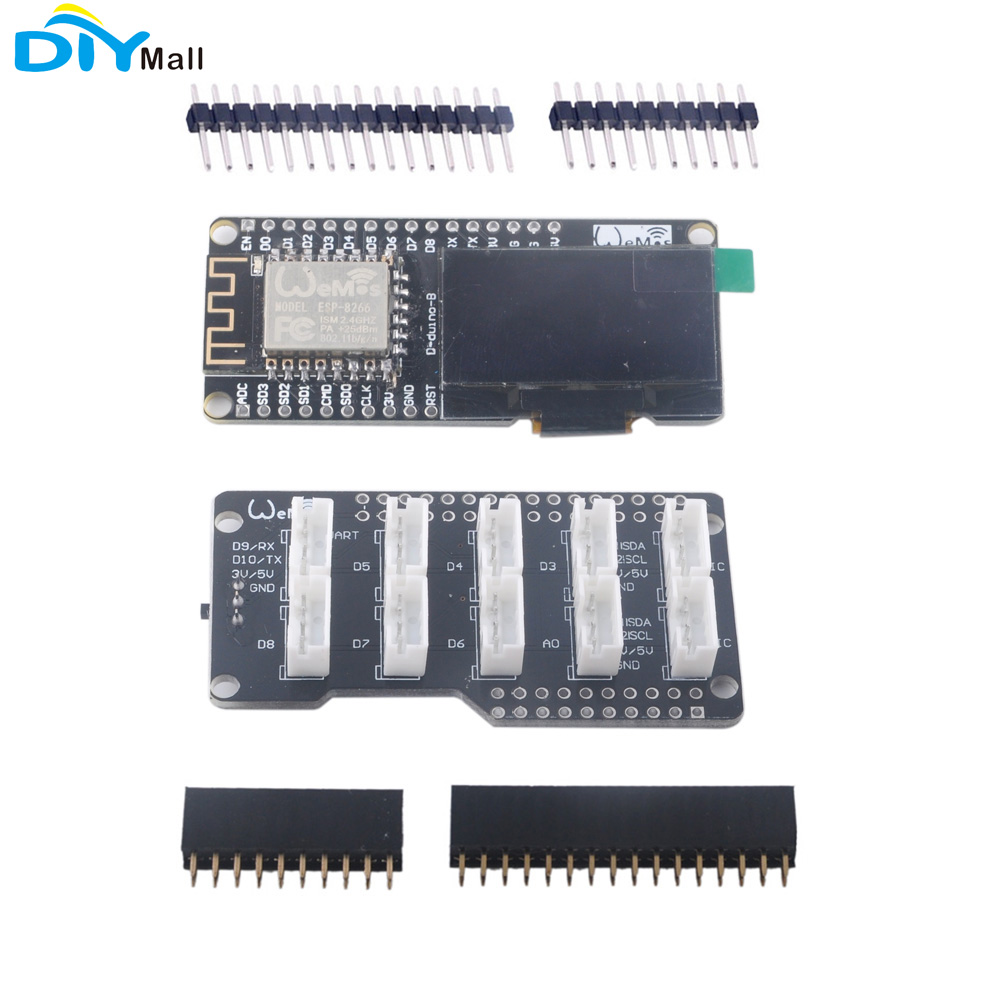 Wemos NODEMCU ESP8266 ESP-12F avec Écran 1.3" I2C OLED SH1106 – Module ...