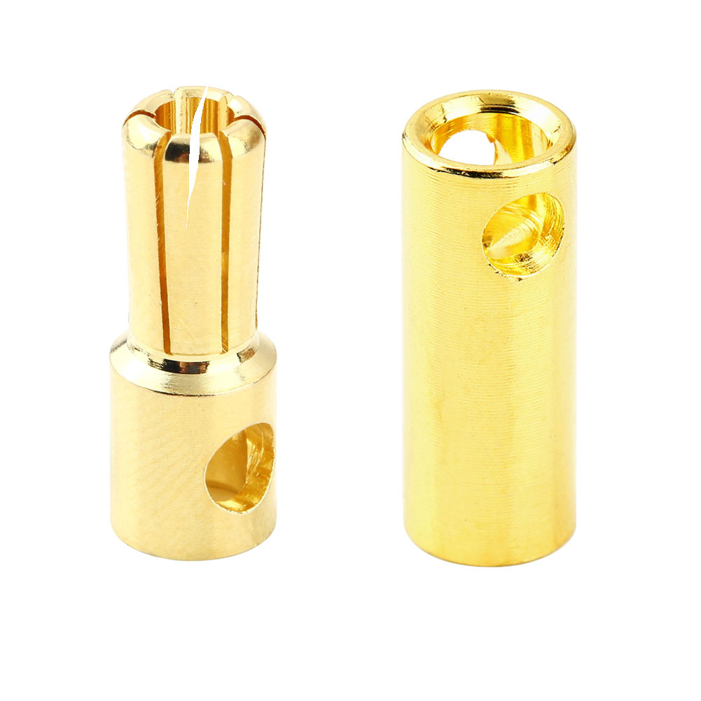 OliRC Lot De 10 Paires De Connecteurs EC3 Mâle/femelle - 3,5 Mm Banane Dorée - 60A - Pour RC, ESC, Batterie Lipo, Moteur électrique