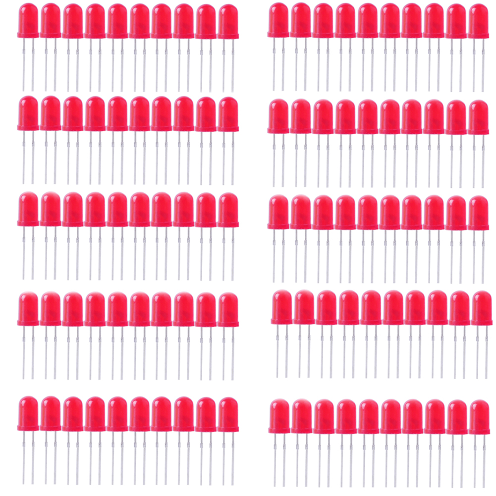 Lot de 100 LEDs Rouges 5mm – Diodes Électroluminescentes Rondes ...