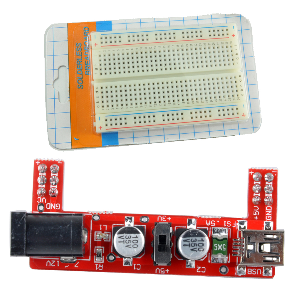 Breadboard 400 points + Module alimentation 3.3V/5V – Prototypage ...