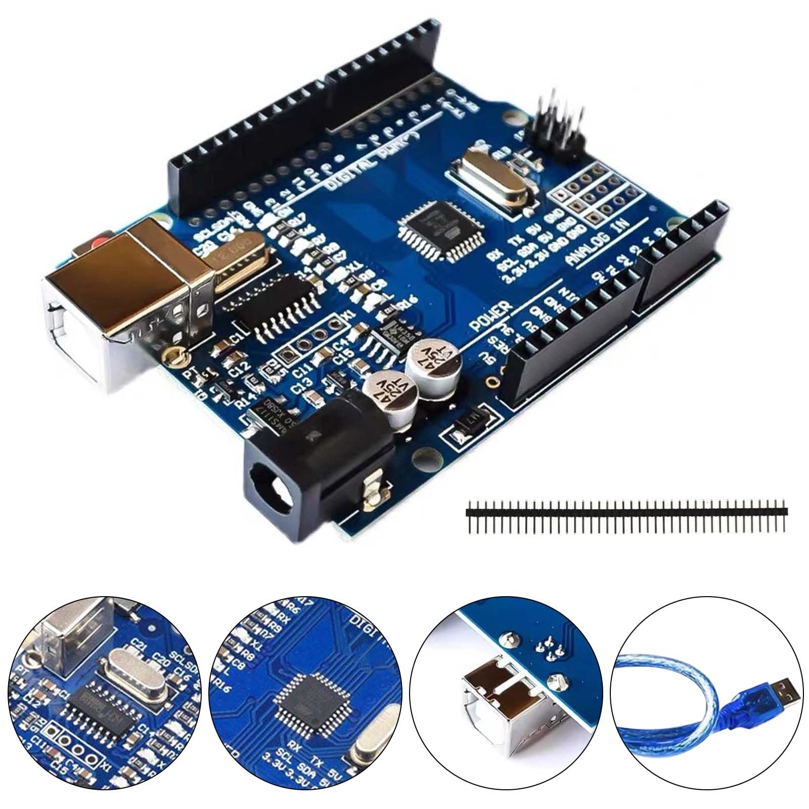 Carte Arduino UNO avec ATmega328P et CH340 – Compatible, polyvalente et idéale pour le prototypage électronique