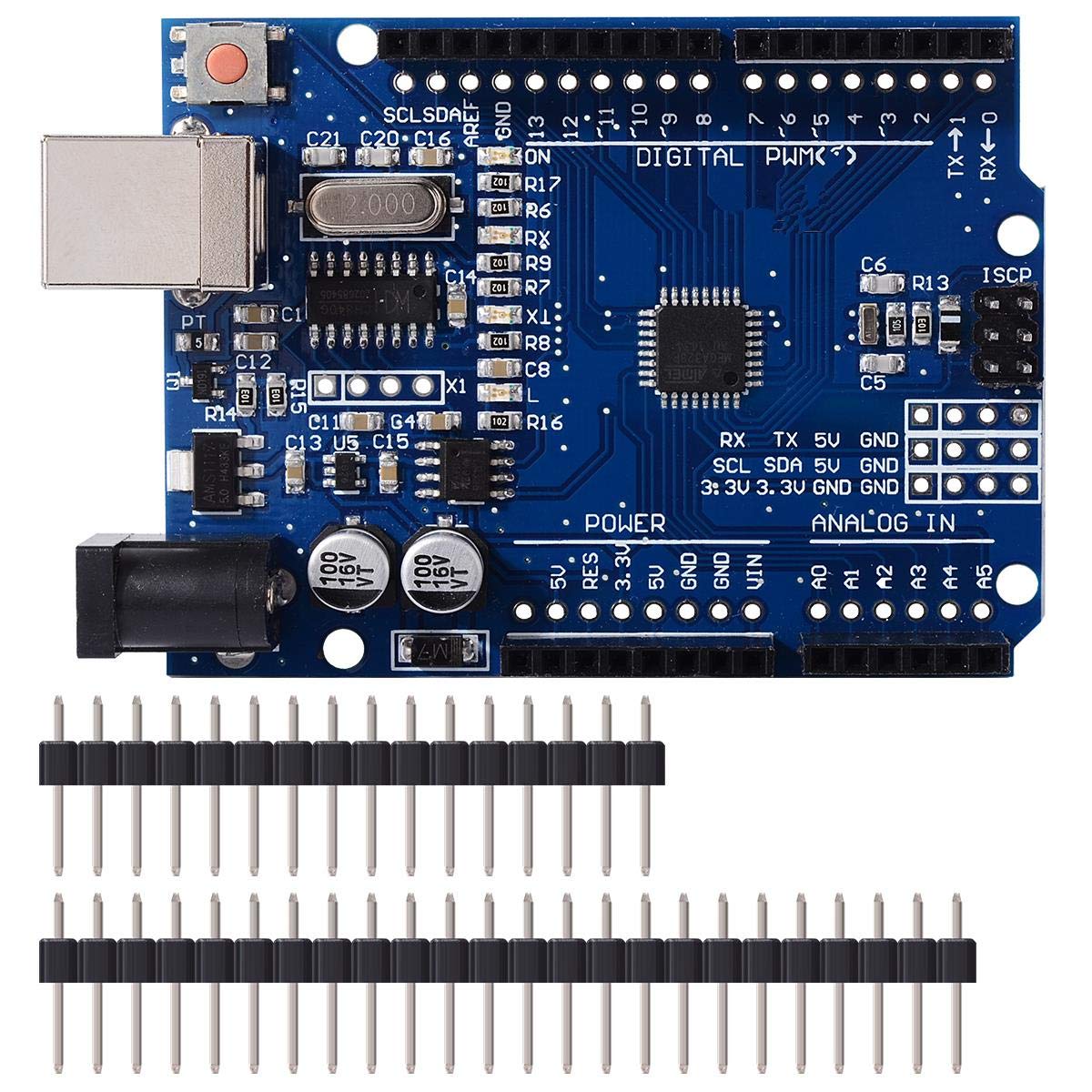 Carte compatible Arduino UNO avec CH340 – Microcontrôleur ATmega328P pour développement électronique