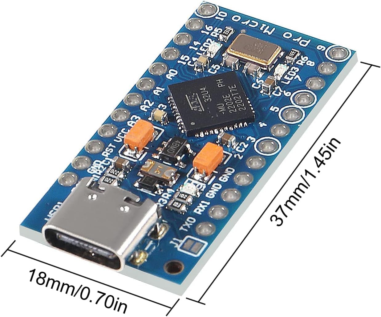Carte Arduino Pro Micro 5V 16MHz avec ATmega32U4 – Compacte et performante pour projets embarqués