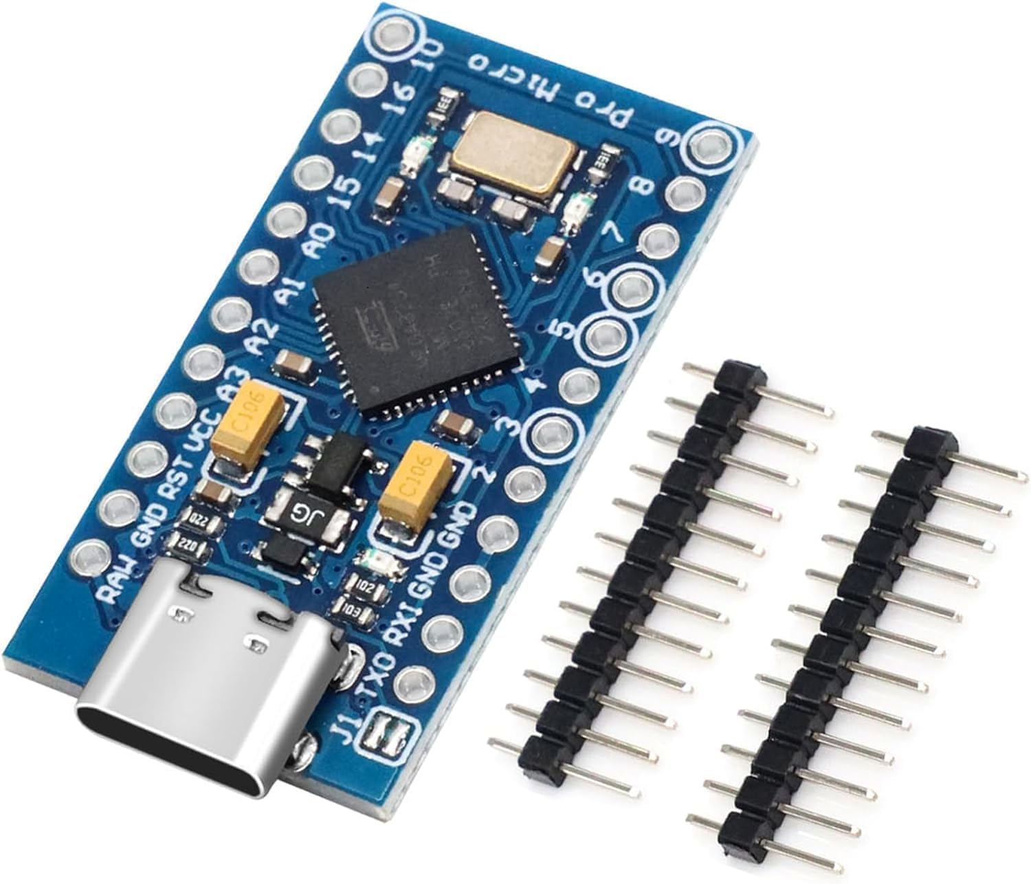 Microcontrôleur Arduino Pro Micro – Format compact avec ATmega32U4, idéal pour projets USB et IoT
