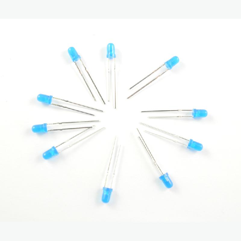 Lot De 2 Ampoules LED Luciole Bleu Glacial - 3mm, Haute Luminosité, 12V - Pré-câblées, Neuves