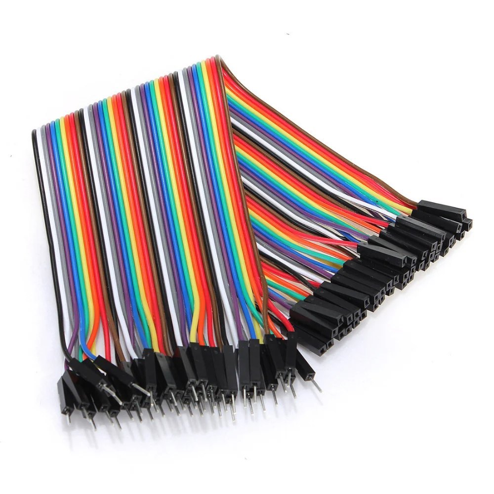 40 câbles jumper mâle-femelle de 20 cm – Utilisation facile sur carte de prototypage