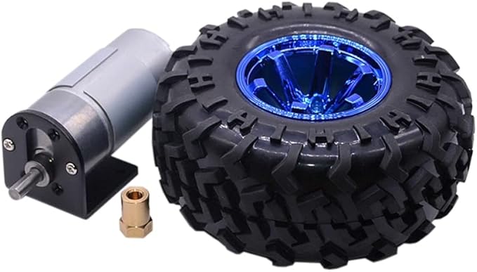 Kit Moteur Robot 12V JGB37 555 – Réducteur 37mm, Roues 130mm, Support ...