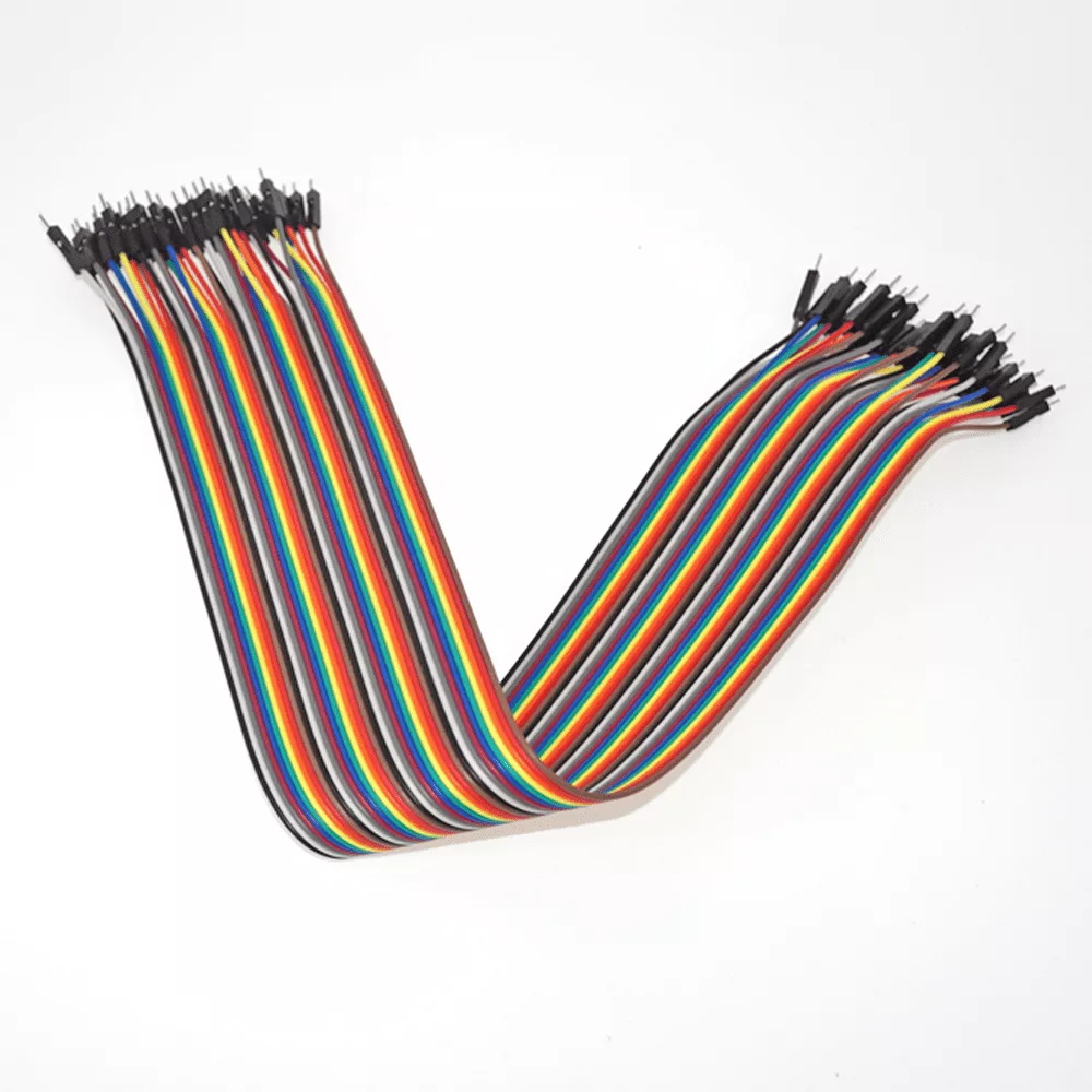 Fil jumper 30 cm Dupont mâle vers mâle – Idéal pour breadboard et Arduino
