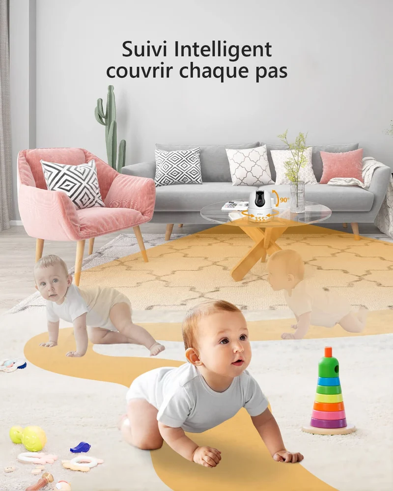 Caméra Imou Ranger 2 avec objectif masqué physiquement en mode vie privée