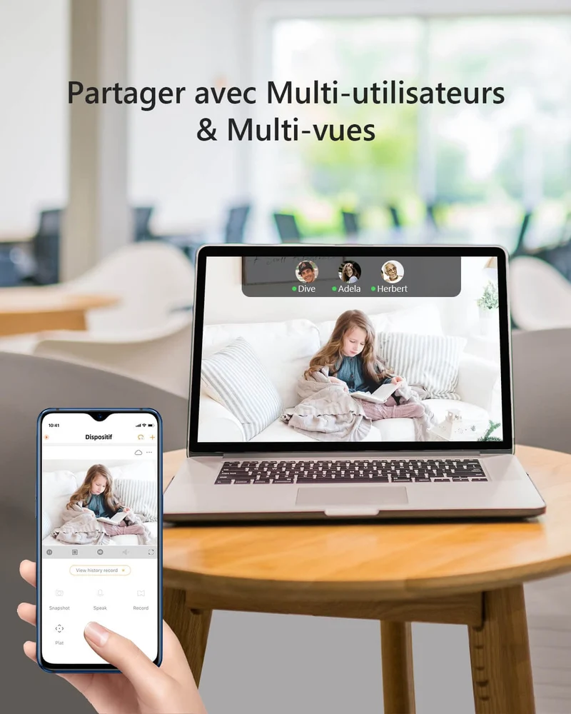 Capture d'écran de l'application Imou Life affichant la détection humaine par intelligence artificielle
