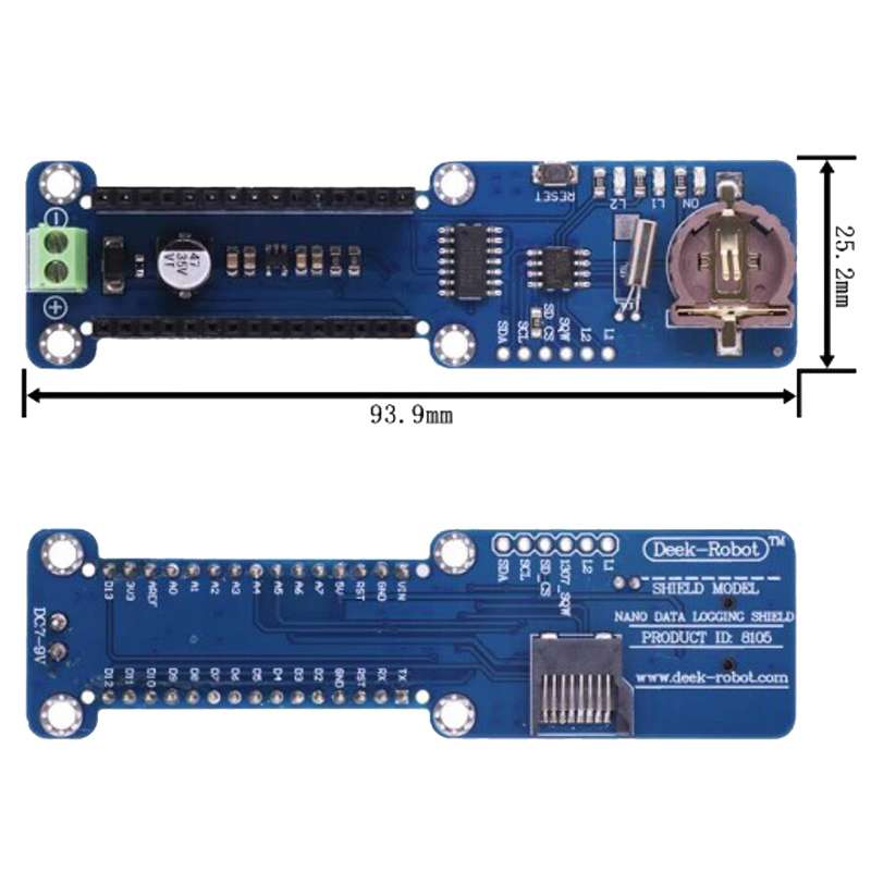 Module RTC DS1307 pour Arduino Nano V3.0 – Horloge Temps Réel avec ...
