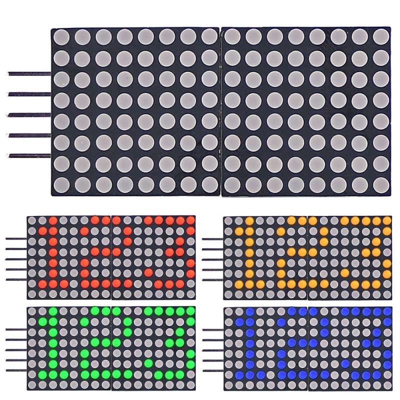 Afficheur LED Bleu 0.8" 8x16 – Module Matriciel Connectable SPI pour ...