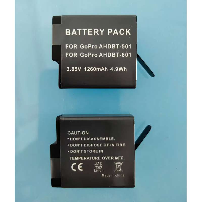 1250 mAh Batería Para GoPro Hero 5 Negro Hero5 AHDBT 501 Cantidad de Batería: 3x AHDBT 501
