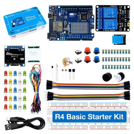 Kit de démarrage d'invitation pour Arduino uno R4 Wifi ensemble d'apprentissage électronique bricolage avec boîte