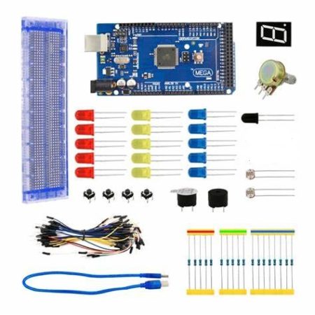 kit basic pour arduino Mega 2560 avec boitier plastique pour le rangement